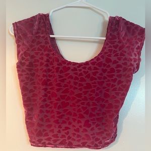 Blackmilk velvet heart crop top